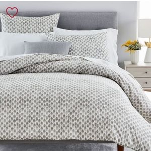 west elm organic stampeddot full/queen duvet cover